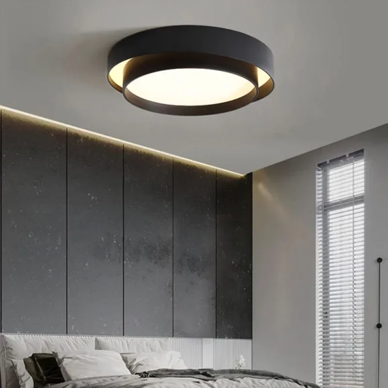 Imagem -05 - Modern Lâmpada do Teto Led Designer Lustre Living And Dining Room Iluminação Creative Master Bedroom Lights Branco Preto Cinza