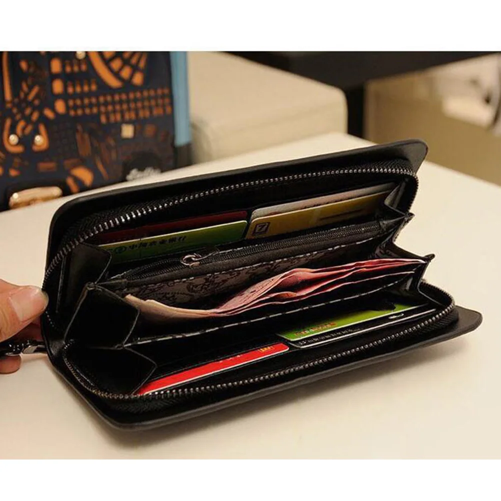

Stylish Long Wallet for Ladies Zipper Closure Big Storage Purse Multi Pocket Organizer Portable Handbag for Daily Use Fashion