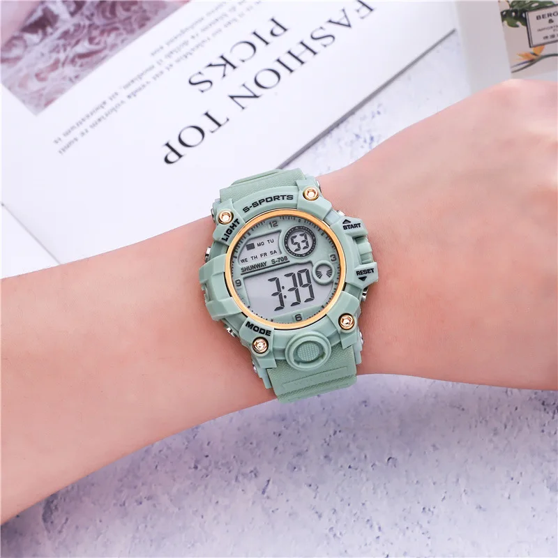UTHAI CE133 New Children's Electronic Watch ins Jelly Sports Watch for Boy Girl Waterproof Alarm Clock Multifunctional Watch