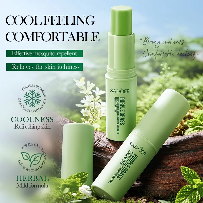 Purple Grass Cream Soothing Stick for Infants,Children,Adults,Mosquito Bites, Itching Relief,Redness Reduction, and Cooling Pack