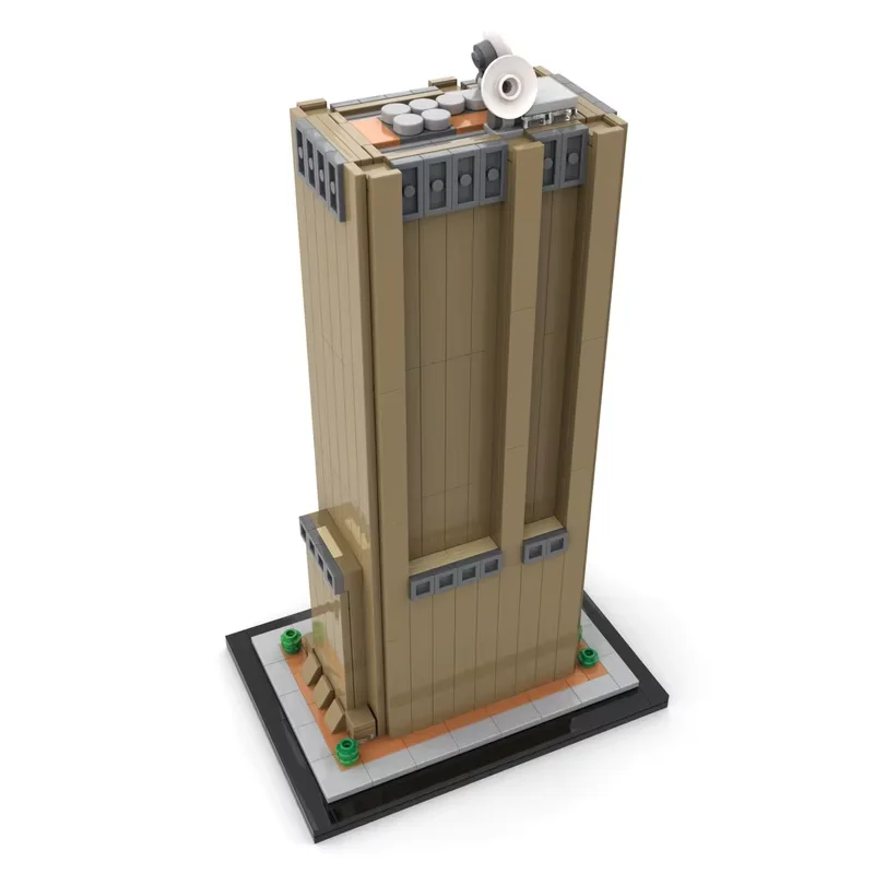 AT&T Long Line Tower 1:80 Scale ตึกระฟ้ารุ่น 691pcs อนุภาคขนาดเล็ก MOC ของเล่นบล็อกอาคารตกแต่งสร้างสรรค์วันหยุด