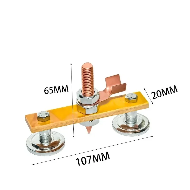 Cabezal magnético de soldadura, abrazadera de tierra fija, Individual/doble, fuerte, soporte para soldadura eléctrica