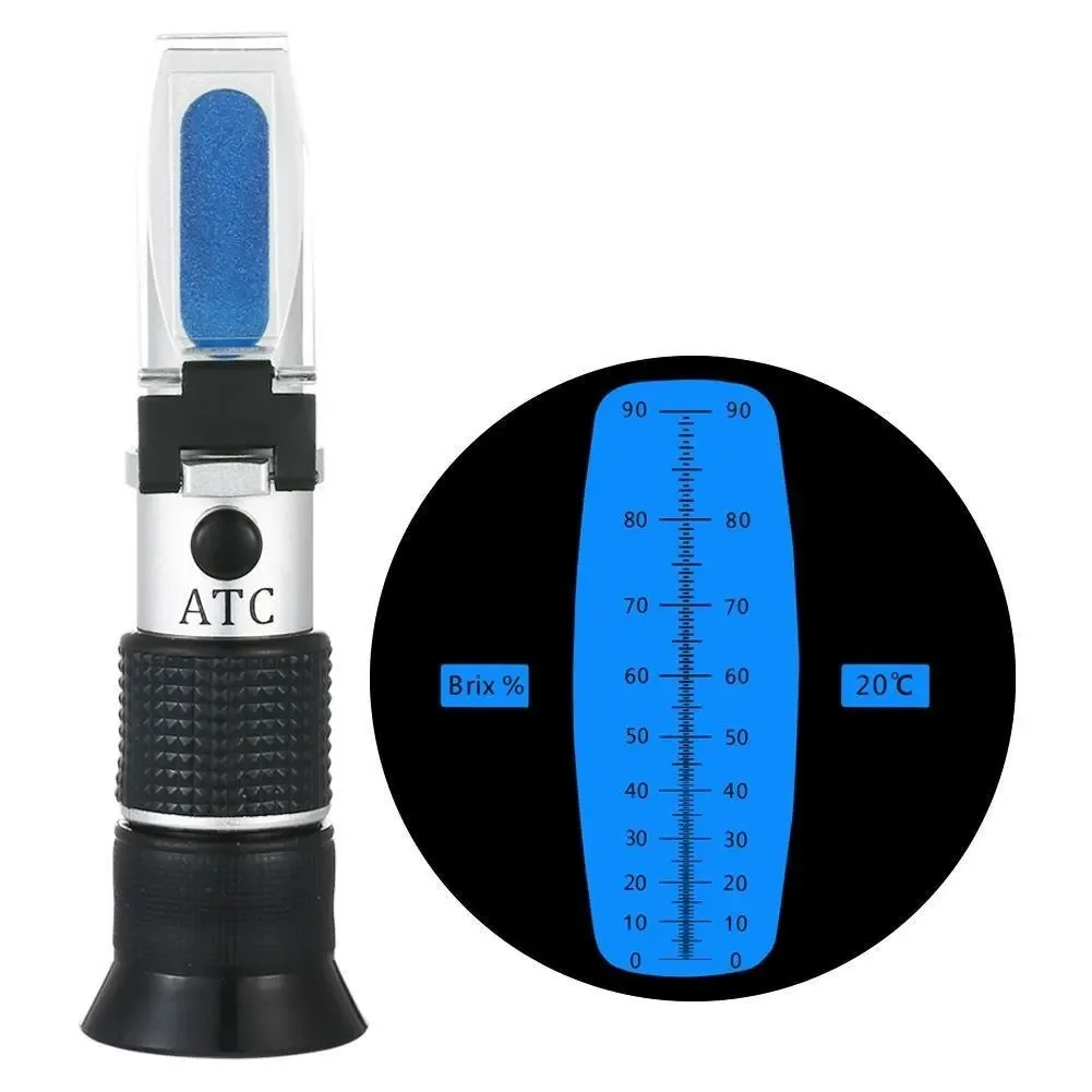 Refractometer 0-90 Brix Hand Refractometer for Determine the Sugar Refractometer fast shipping