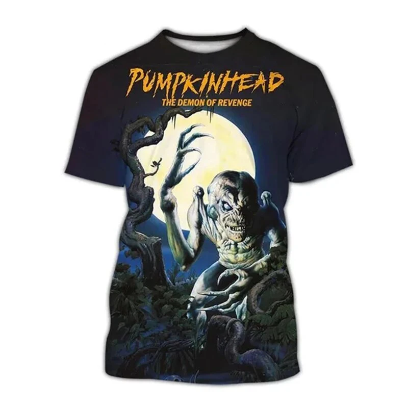 Pumpkinhead 3D Print T-Shirts Streetwear Horror Men Women Fashion Oversized Short Sleeve T Shirt O-Neck Male Tees Tops Clothing