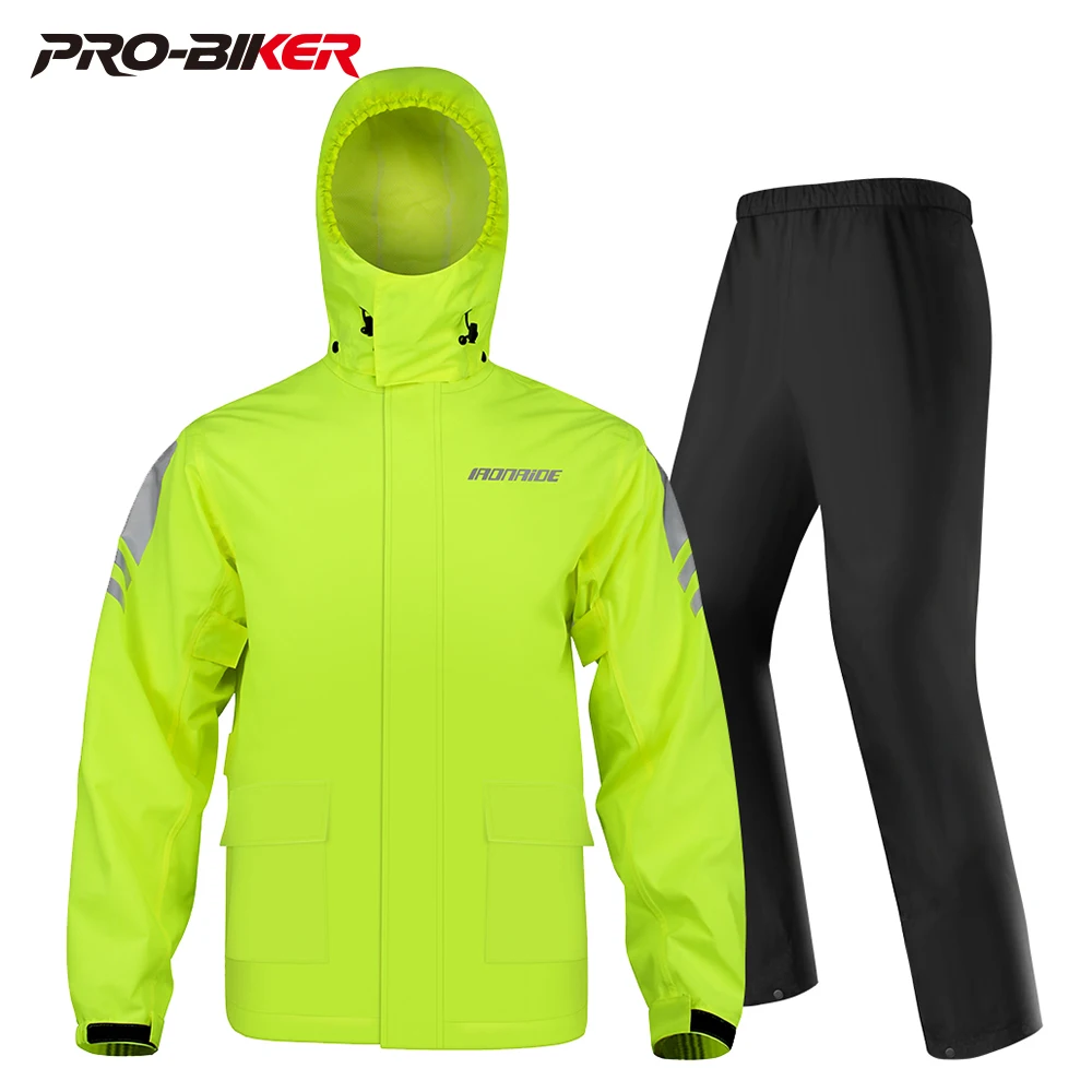 

Motorcycle Raincoat Set For Men And Women The Same TPU Waterproof Fabric Daily Riding Waterproof Jacket Night Reflective Strip
