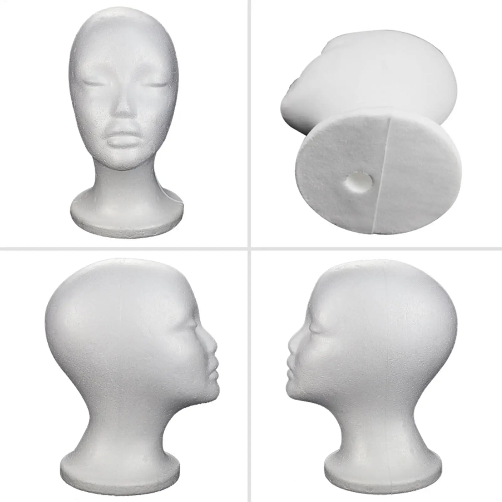 

Portable Female Styrofoam Foam Mannequin Manikin Head Model Hat Glasses Wig Jewelry Salon Display Stand Rack Shooting props