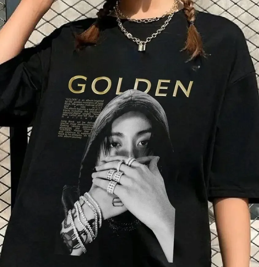 

Golden Moments Jungkook T Shirt Album unisex style kpop TE7746