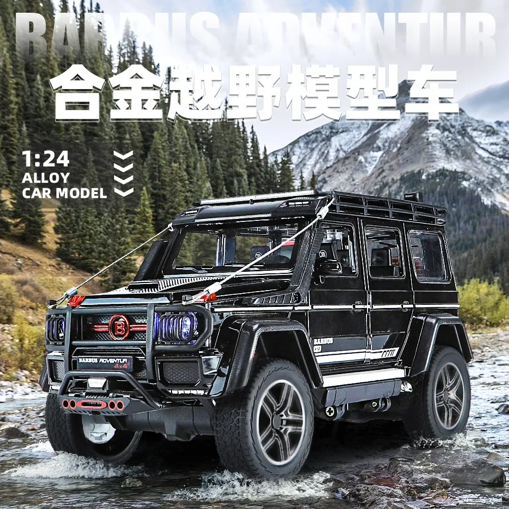 

1:24 Mercedes-Benz BRABUS G550 Adventure 4X4, литая под давлением модель автомобиля из металлического сплава, звуковой свет, коллекция детских игрушек, подарки A610