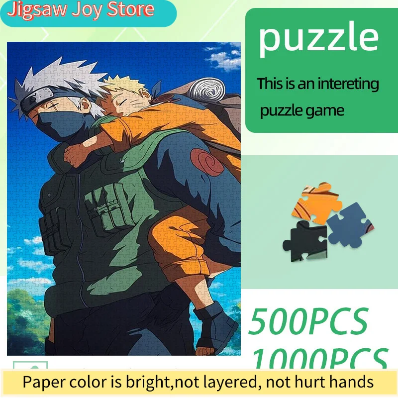

Paper Jigsaw Puzzle, DIY Puzzle, Exquisite Puzzle, Adult Puzzle - Kakashi Carrying a Sleeping , White Card Material. Suitabl