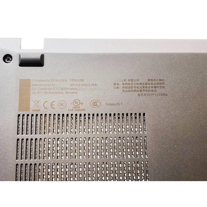 H For Lenovo Thinkpad  T490s T495s 01YN259 02DM398 D shell bottom cover