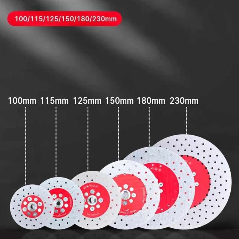 

1 шт., 100/115/125/180/230 мм, алмазный шлифовальный диск, вакуумная пайка, пильное полотно для мрамора, бетона, керамической плитки, угловая шлифовальная машина