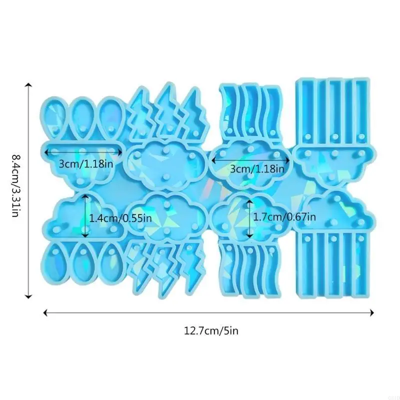 Molde silicone para brincos festivos jóias Fazendo molde hológrafos a lasers moldes jóias para amante
