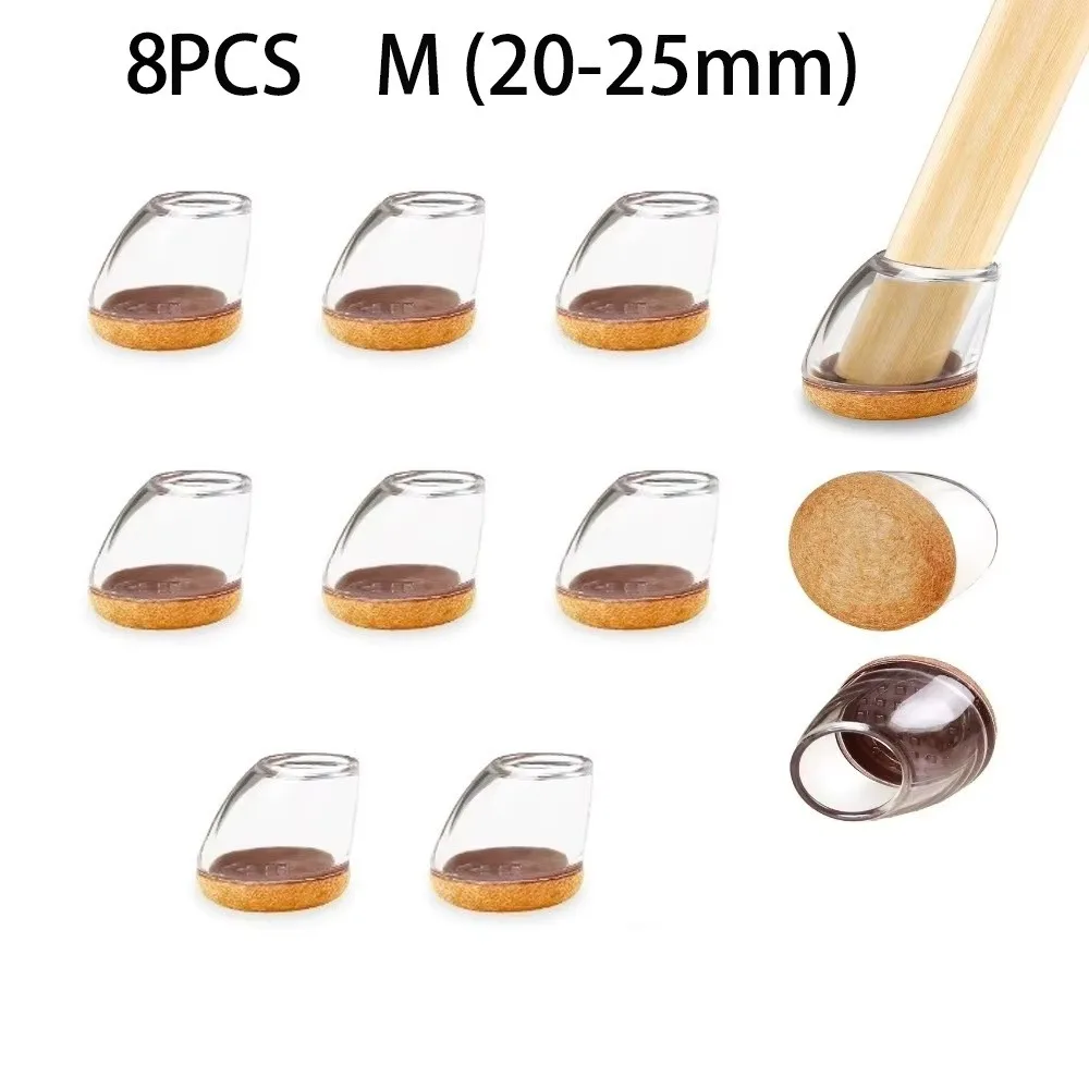 

Silicone Material Silicone Chair Leg Protectors 15-25° Slanted Flexible Design Non-Slip Floor Protectors 8 Pieces Set
