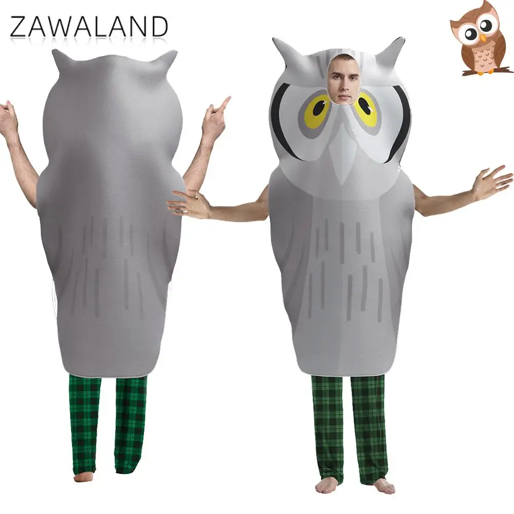 

Костюм для косплея совы для взрослых и мужчин, индивидуальное платье на Хэллоуин, костюм из губки для животных, карнавальный костюм для сцены, нарядная праздничная одежда