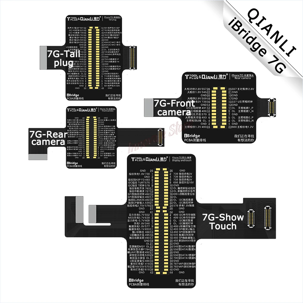 QIANLI iBridge 7G cavo di misurazione della scheda madre per fotocamera posteriore posteriore spina di coda Display Touch cavo di rilevamento del telefono cellulare