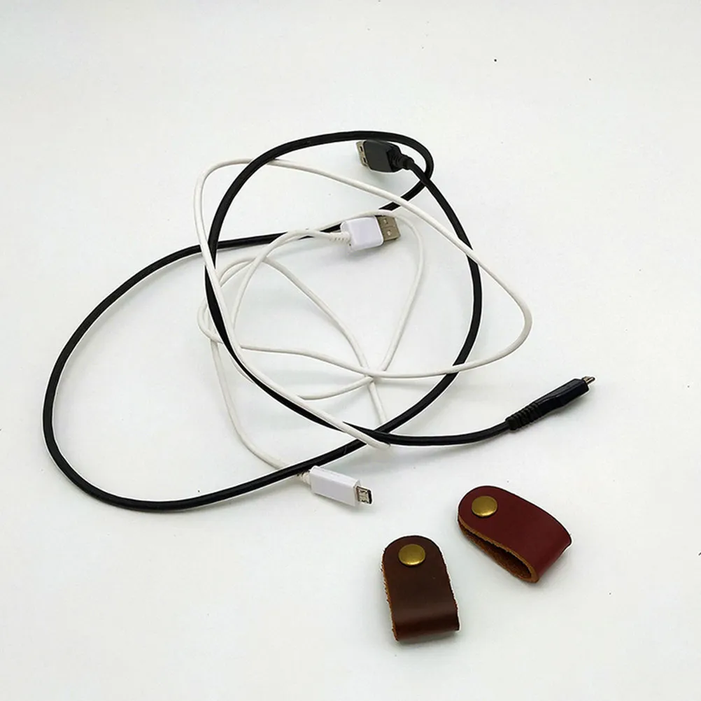 10Pcs Retro Cable Clips Elastic Cord Organizer Snap Button Earphone USB Data Cable Holder Multipurpose Wire Fixing