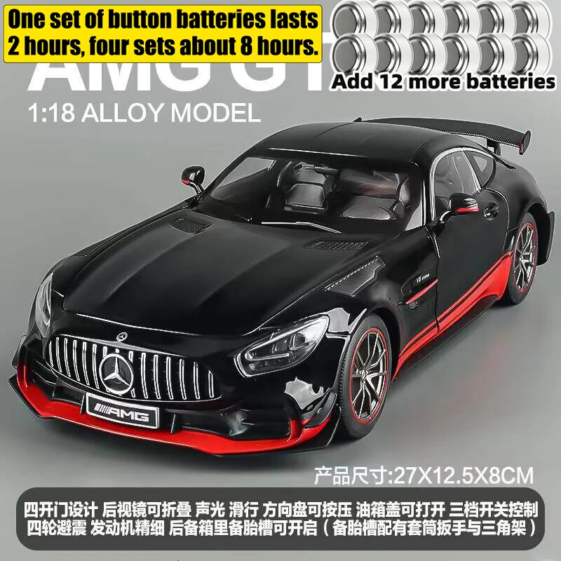 1/18 Mercedes AMG GTR Diecast Car with Sound & Light