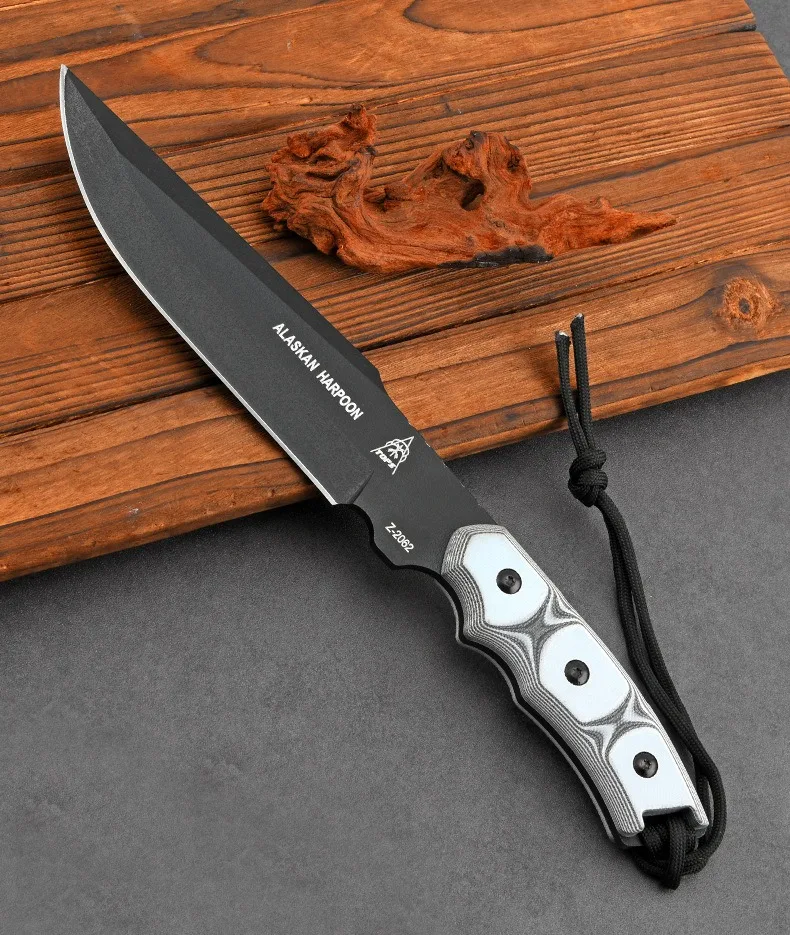 Outdoor knives high hardness one-piece keel hiking camping knife tactical small straight knife