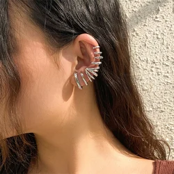 Gold Silver Color Chest Bone Clip Earrings for Women Creative Simple C Ear Cuff Non-Piercing Ear Clips Trendy Jewelry