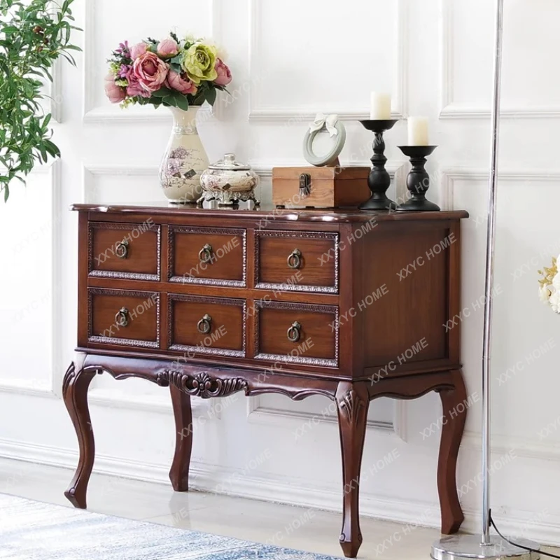 

Ретро-шкаф для прихожей L Country, настенный, из массива дерева, для хранения, перегородка для гостевой зоны