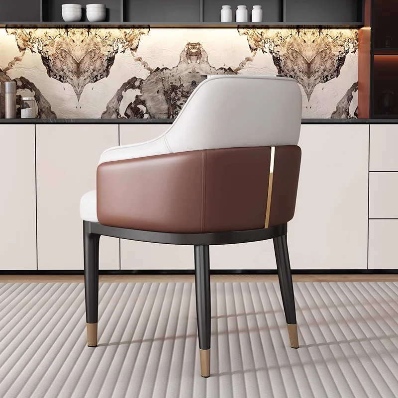 Nordic Elastic Dining Chairs Comfortable Custom European Restaurant Dining Chairs Accent Ergonomic Chaise Design Home Furniture