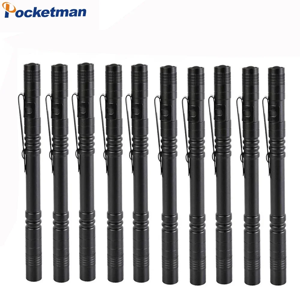 

Mini LED Flashlight Portable Pen Light Aluminum Alloy Torch Pocket Emergency Lights Pen Flashlights Super Bright