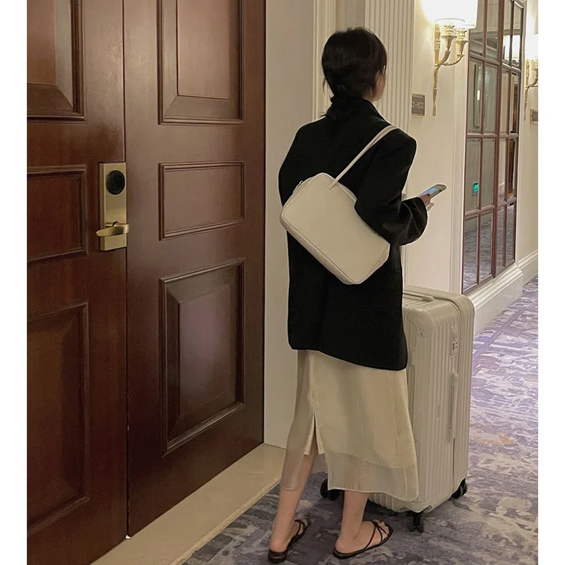 Taille haute a-ligne jupe Midi femmes décontracté été Design Sensation fée coupe ample coton mélange jupes coréen Sle