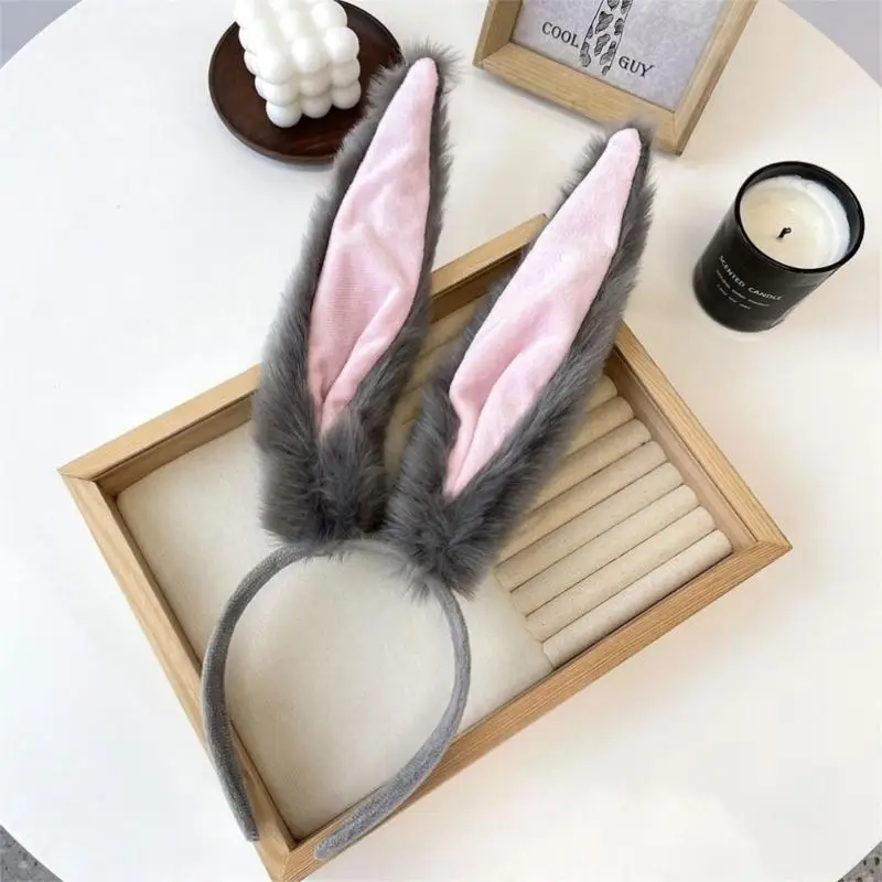 Grands bandeaux oreilles lapin pour enfants adultes, doux confortable, surdimensionné, pour usage quotidien, jeu