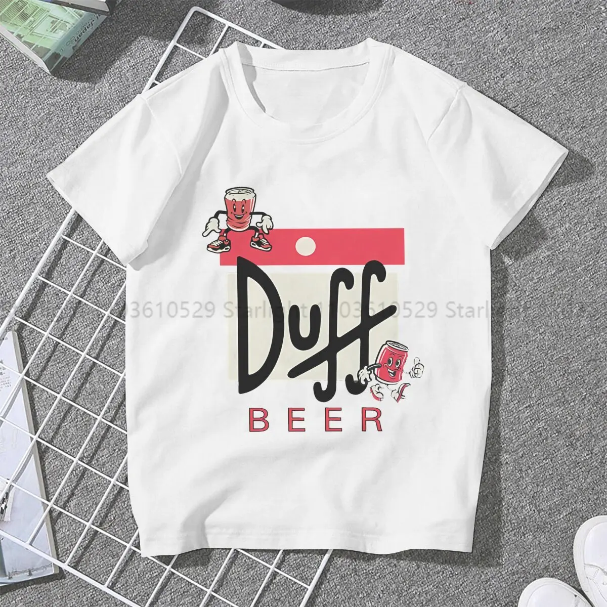 Camiseta retrô de cerveja Duff feminina, tops femininos de poliéster, Harajuku camiseta engraçada, senhoras, Y2K