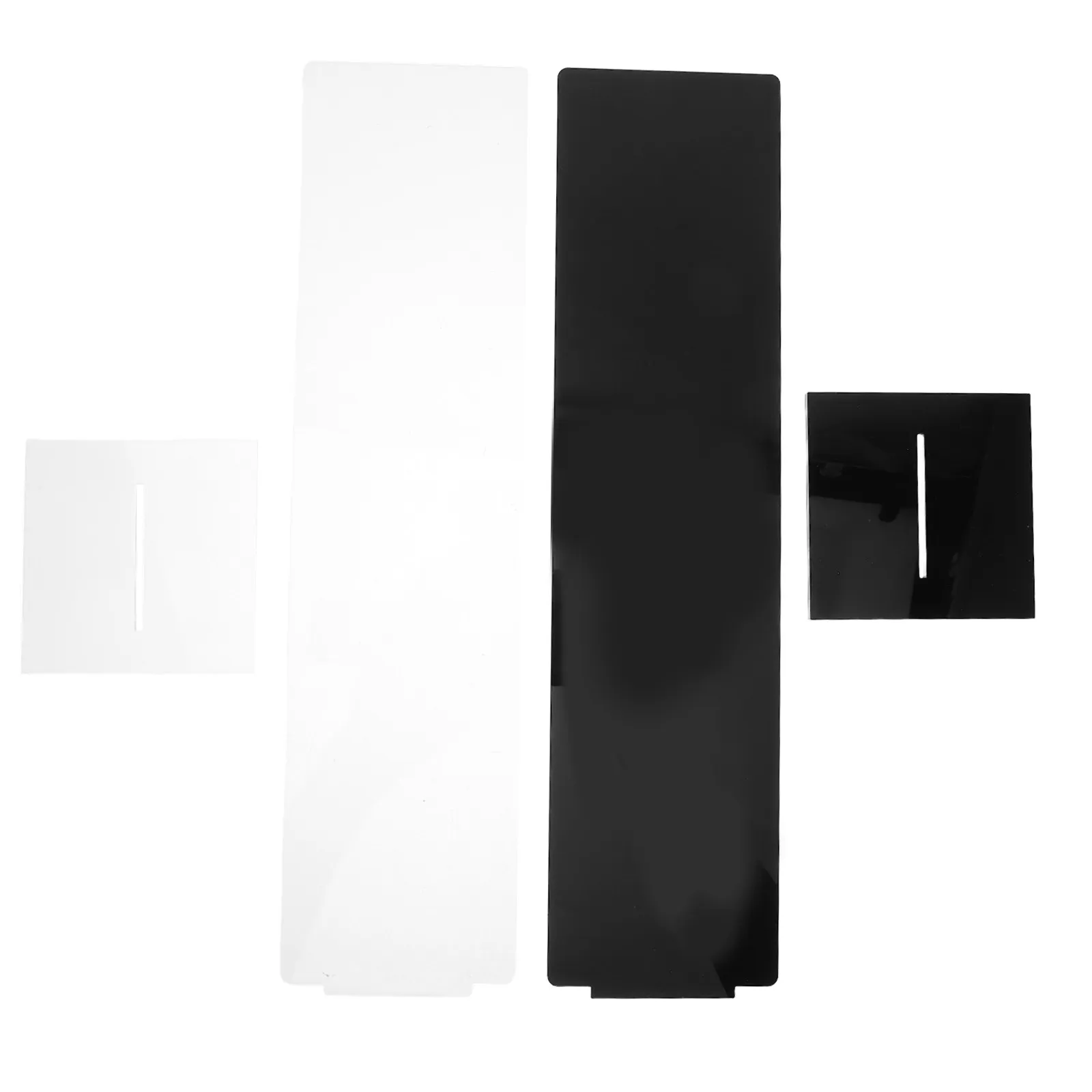 2Pcs Clear Black Acrylic Office Desk Memo Holder Desktop Note Stand Organizer for Task Reminders to-Do Lists Card Display