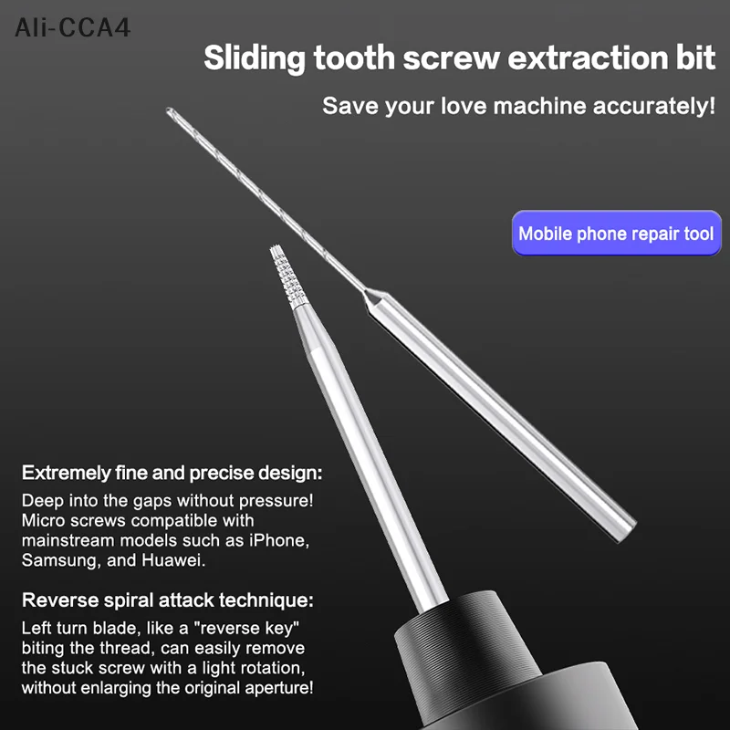 

(YY)1Set 2025 New SK-1 Screw Killer Set Professional Screw Extractor for Mobile Phone Stripped Grinding Quick Removal Screw Tool