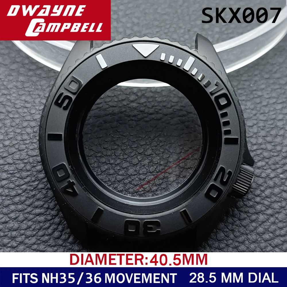 Skx007 Case 42Mm Herenhorloges Stalen Kast Fit Nh35 Nh36 Bewegingskast Horloge Accessoires Rvs Convex Glas 22Mm Band