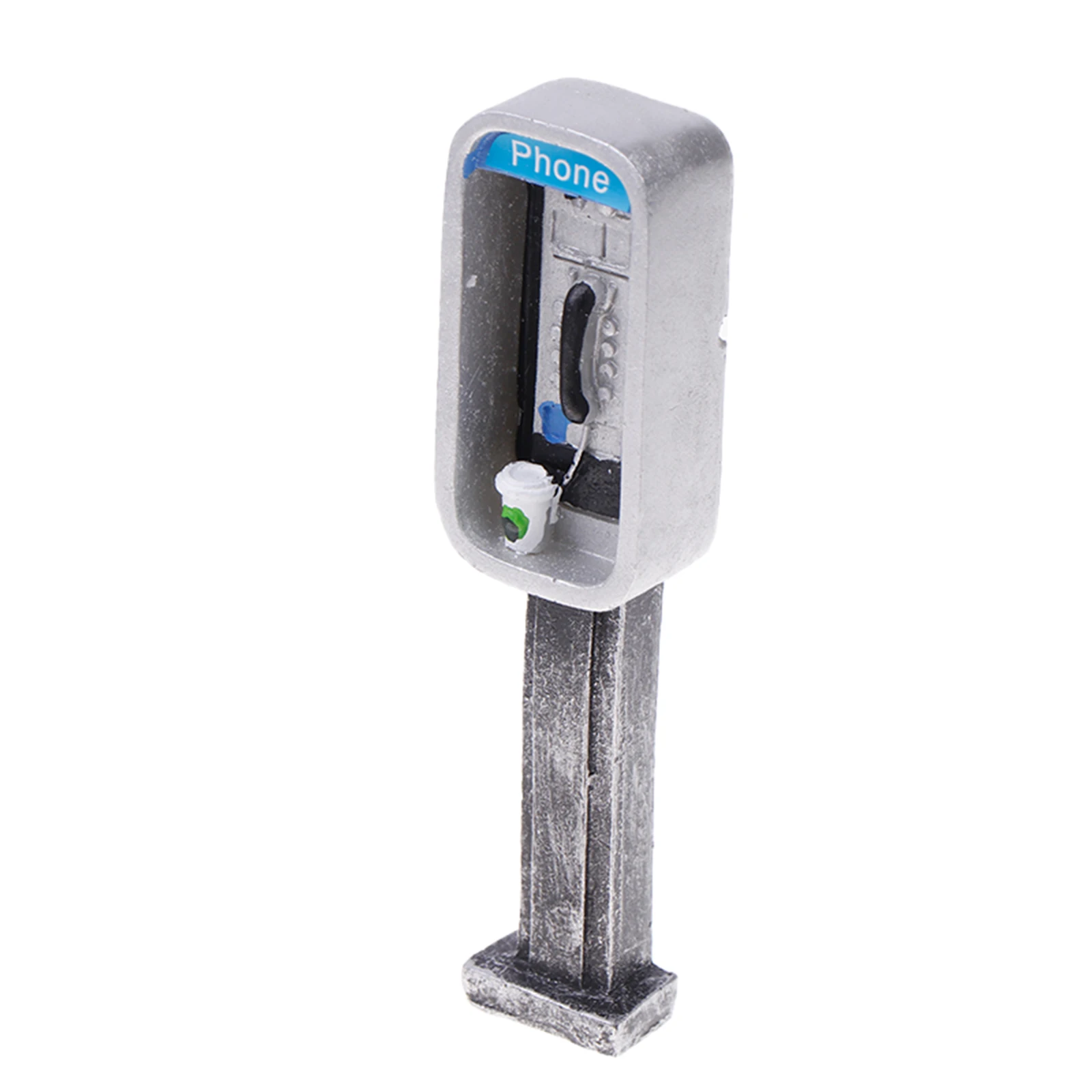 Miniature American Payphone In 1:12 Scale Mini Vintage Style Dollhouse Furniture Phone Booth Model Accessorries Decoration