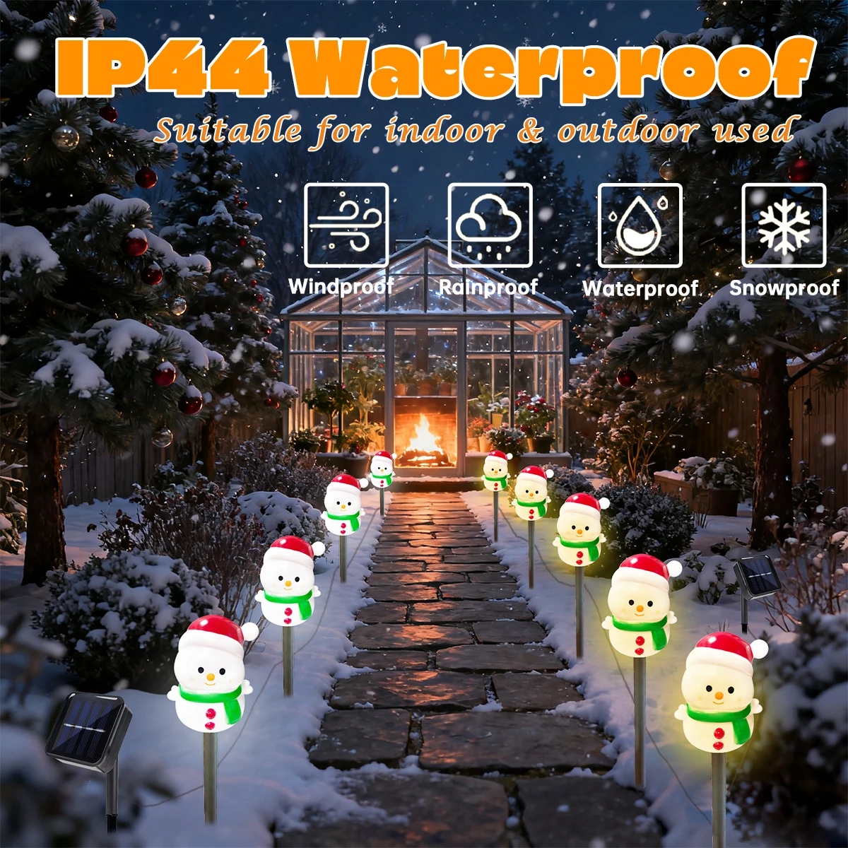 1 مجموعة 5 الشمسية عيد الميلاد ثلج حصة أضواء مقاوم للماء حديقة ثلج أضواء الشمسية مثالية للخارجية حديقة الحديقة ساحة ديكور