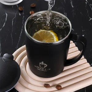 304 Edelstahl -Thermalbecher mit Handgelenk, lecksicherer Vakuumflasche, isoliertes Kaffeeglas, tragbare thermische Wasserflasche, 350 ml 6 Hauptverkaufsthermie Becher mit Foca - №3