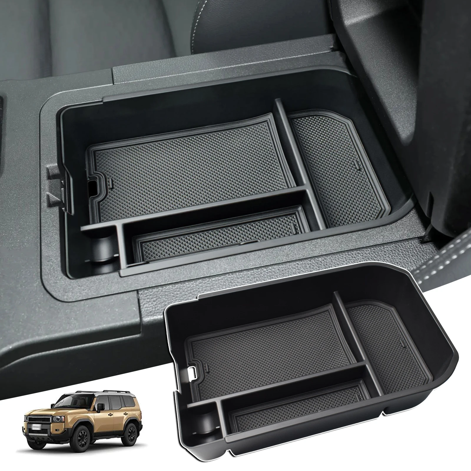 

Center Console Organizer for Toyota Land Cruiser 250 Prado J250 LC250 2024 2025 Armrest Storage Box Center Console Tray Car Box