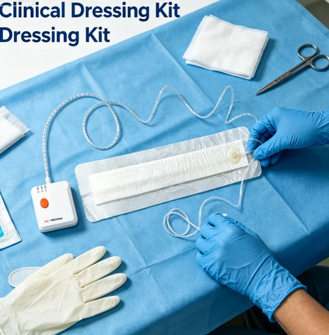 Medical Grade Negative Pressure Wound Dressing Kit 10*20cm NPWT System Multi‑Site Application Disposable Vacuum Dressing