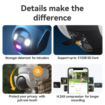 Jooan 4K 8MP HD Wifi PTZ kamera Venkovní 5G Wifi Duální objektiv Bezpečnostní IP kamery 5X Zoom AI sledování ONVIF CCTV Dohledová kamera 10 nejlepší prodej veo kamera - №4