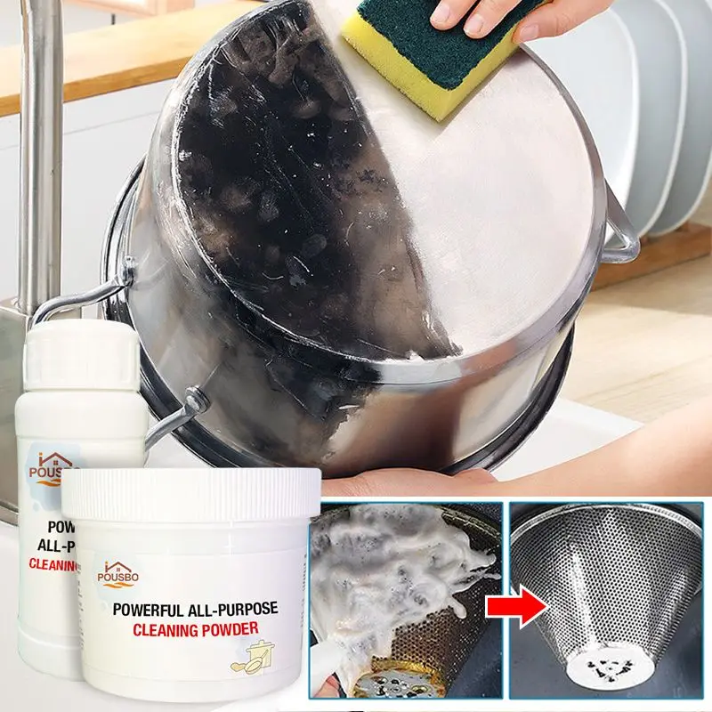 Powerful Kitchen All Purpose Powder Cleaner Kitchen Cleaning Powder for Grease Multi-Purpose Foam Cleaner Foam Rust Remover