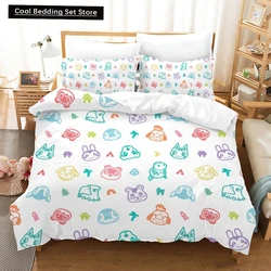 3D Print Animal Cartoon Crossing Game Bedding Set Double Twin King Duvet Cover Comforter Pillowcase Boys Girls Adults Bedroom