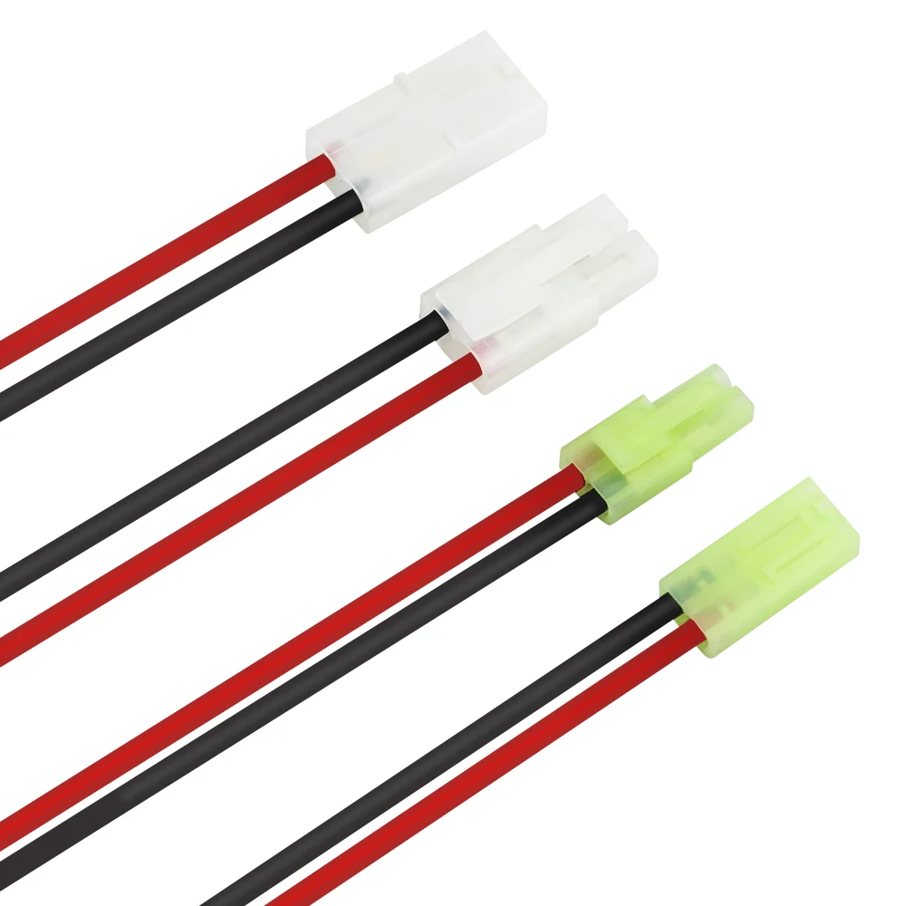 1 Pair Big Tamiya & Mini Tamiya Battery Connector Male & Female Plug Set with 170mm 16AWG Wire Cable Adaptor for RC Plane Car