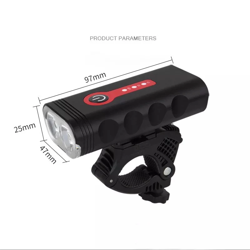 مجموعة مصابيح الدراجة القابلة لإعادة الشحن USB فائقة السطوع 1000 لومن شعاع عريض لركوب الدراجات الليلية الآمنة المصباح الأمامي والذيل الخلفي للدراجة #3