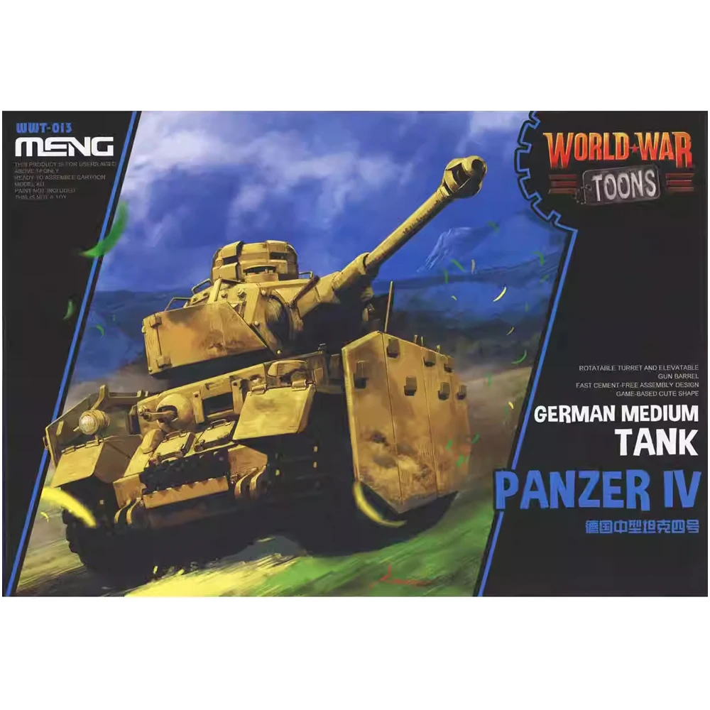 Q Edition Meng WWT-013 WWT German  Panzer IV Medium Tank  Hobby Craft Toy Collection Ornament Plastic Assembly Model Kit