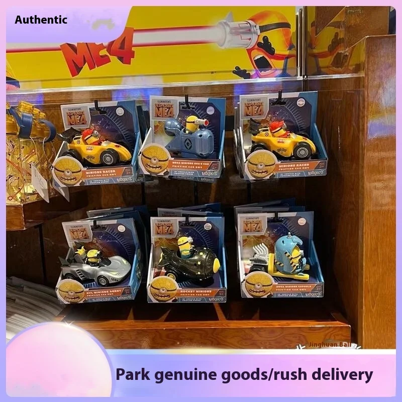 Despicable Me 4 Anime Figure Super Minion Racing Collectible Model Toys Friction Car Souvenir Kids Gifts