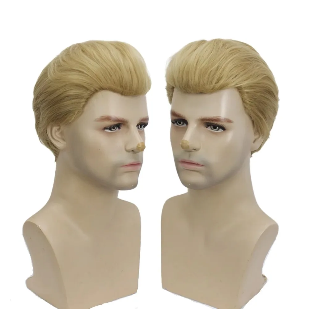 Biohazard Albert Wesker Ash Blonde Pompadour Wig Realistic Widows Peak Cosplay