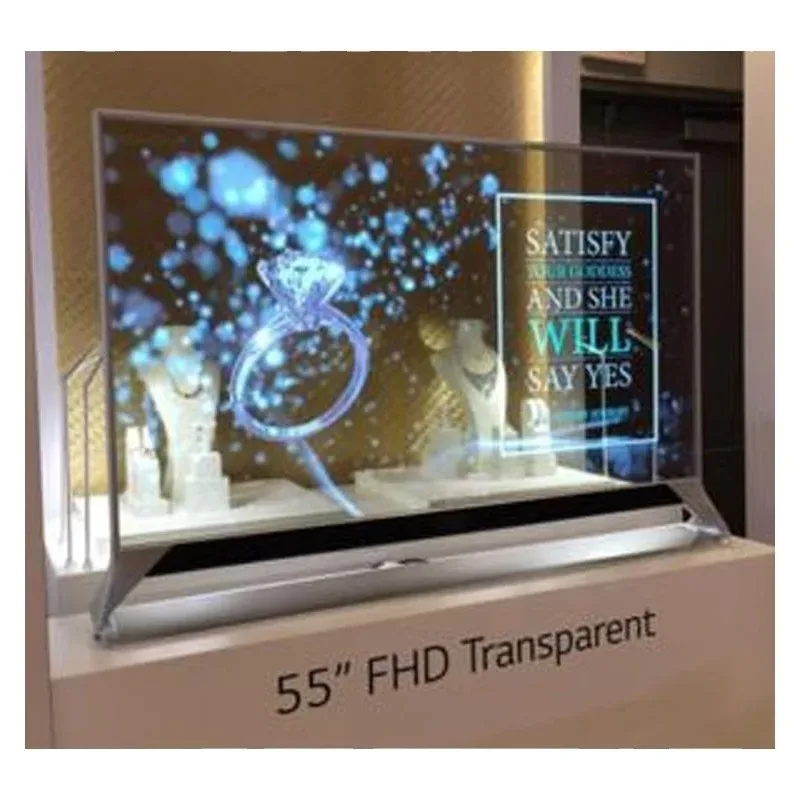 55-Inch Transparent Screen Organic Light Emitting Diode Transparent TV Touch Monitor Transparent Digital Signage