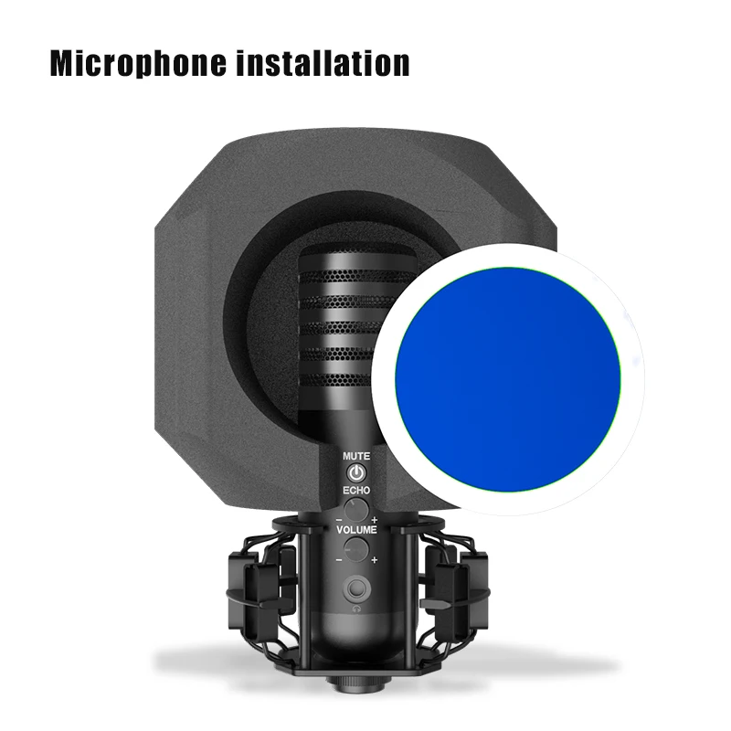 

Microphone Foam Screen Pop Filter Soundproof Room Noise Recording Wind Screen Fits Most Microphones Stand