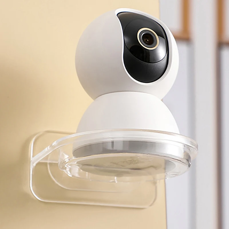 1 pz Staffa di montaggio a parete per telecamera di sicurezza autoadesiva senza punzonatura Supporto per telecamera di sorveglianza in plastica PS per monitor di telecamere