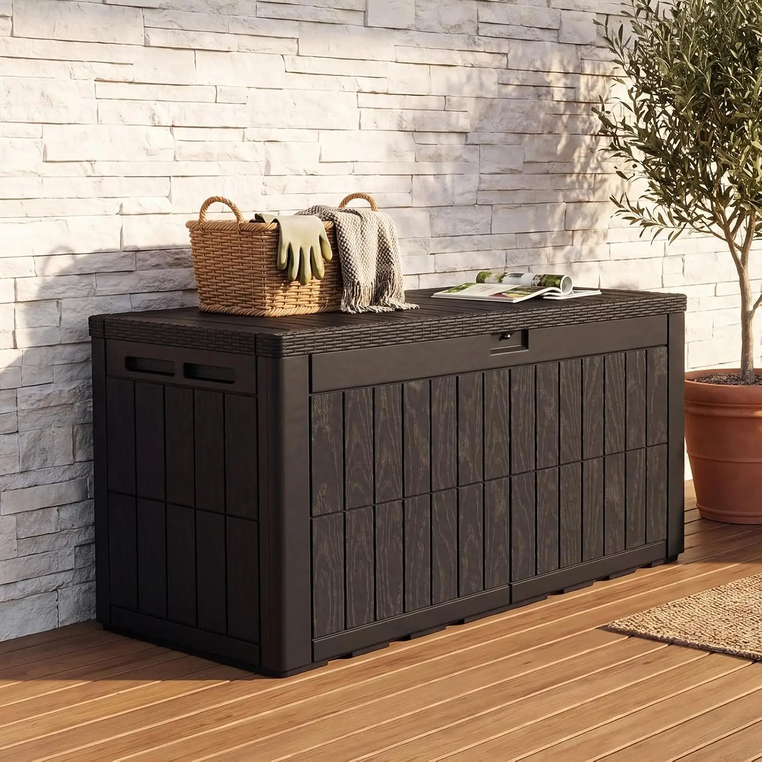 100 Gallon Heavy Duty Resin Deck Box