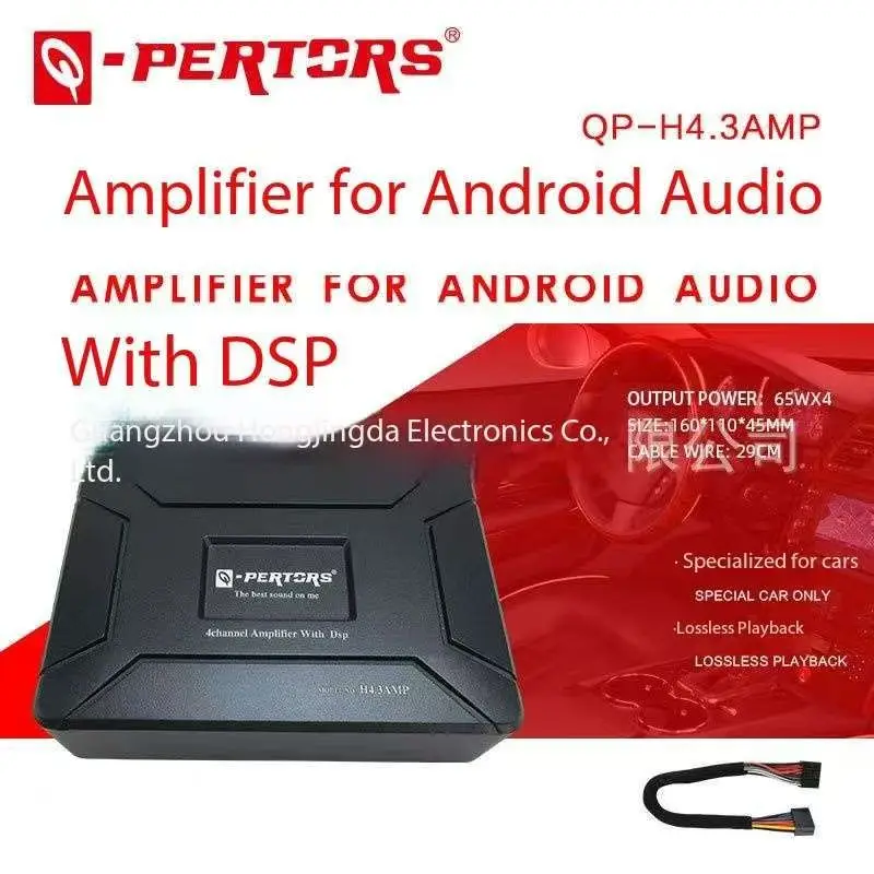 for Android audio High Level class AB 4 in 4 Out 4*65W 4Ω 105DB RCA 2 Out Car Audio Dsp 4 Channel Input Car Dsp Amplifier